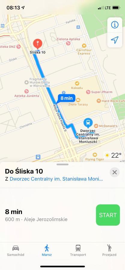 Sliska Apartment Varšava Exteriér fotografie